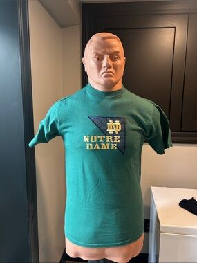 WOLF Green Notre Dame Short Sleeve Tee with Navy & Gold Logo